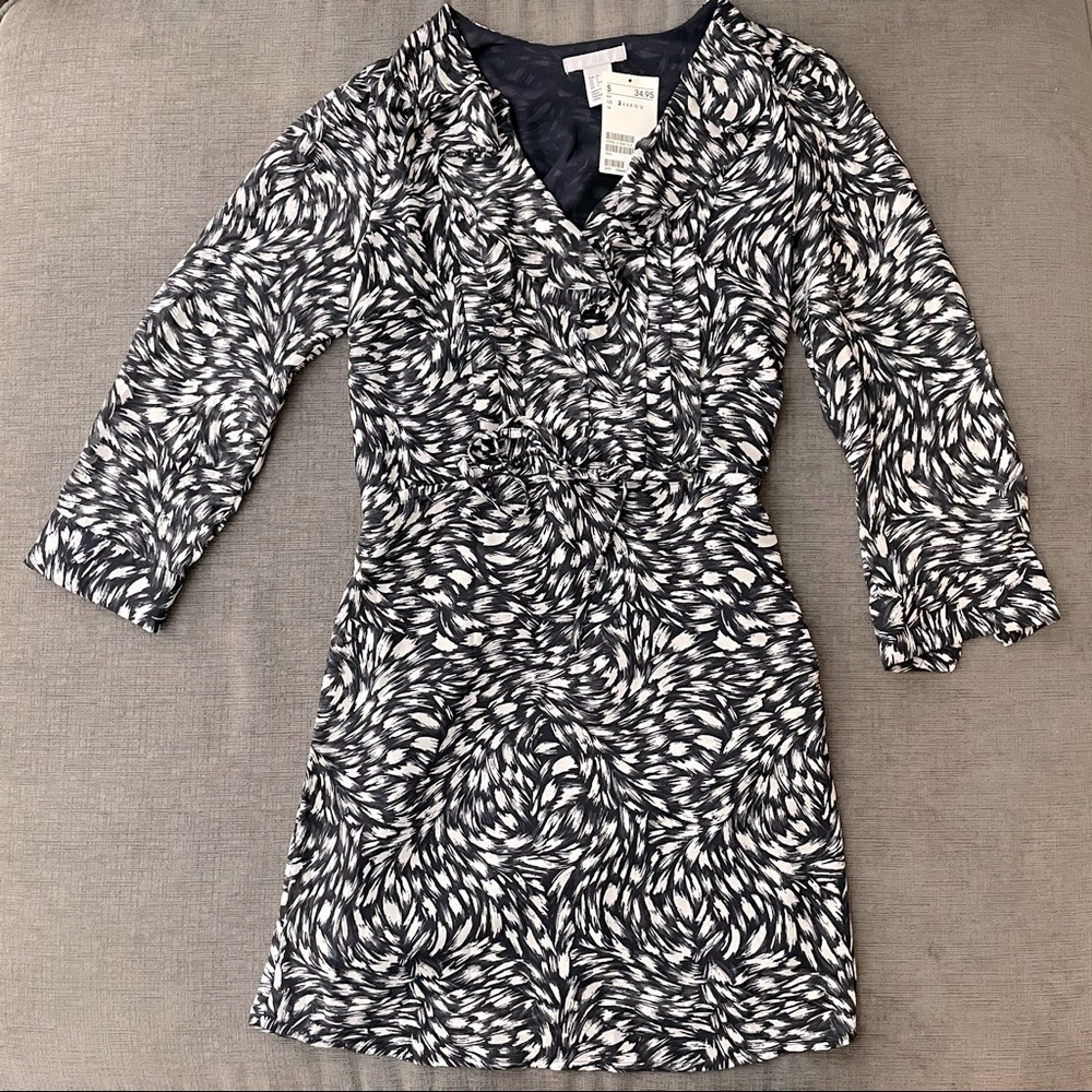 *NEW* H&M Patterned Ruffled Dress | Size: 2 (xs)